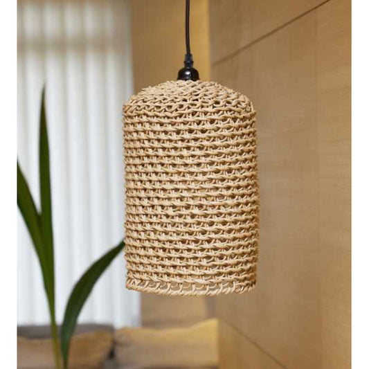 Vævet papir lampe, inkl. ophæng