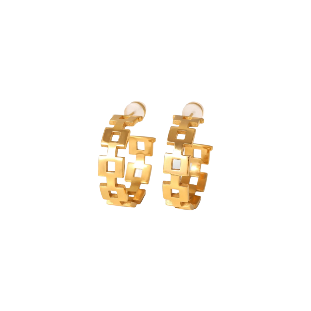 Aia Aia Jewelry - chunky guldbelagte øreringe