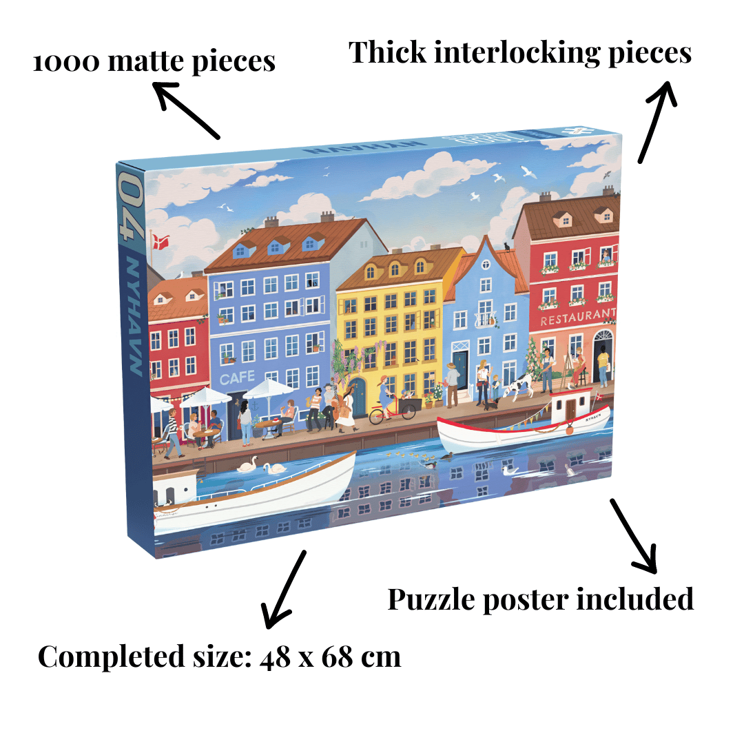 Nyhavn puslespil med 1000 brikker fra Penny Puzzle