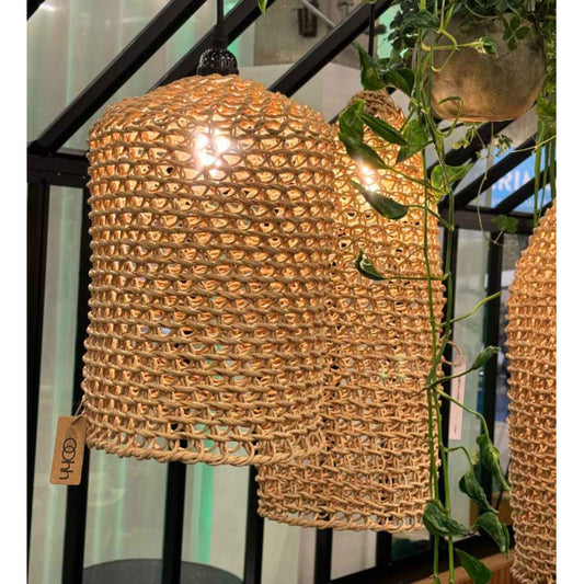 Vævet papir lampe, inkl. ophæng